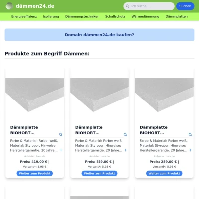 Screenshot dämmen24.de