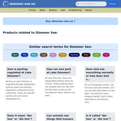 Screenshot dümmer-see.eu