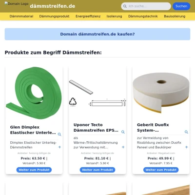Screenshot dämmstreifen.de