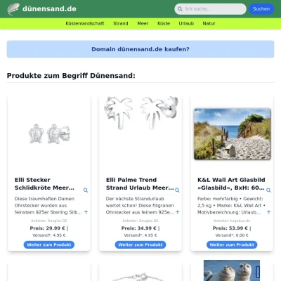 Screenshot dünensand.de