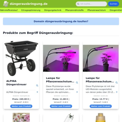 Screenshot düngerausbringung.de