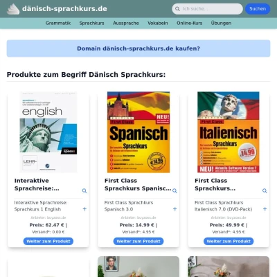 Screenshot dänisch-sprachkurs.de