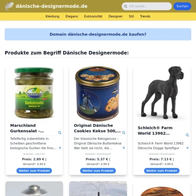 Screenshot dänische-designermode.de