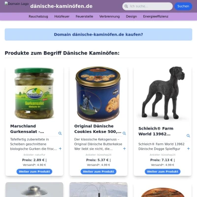 Screenshot dänische-kaminöfen.de