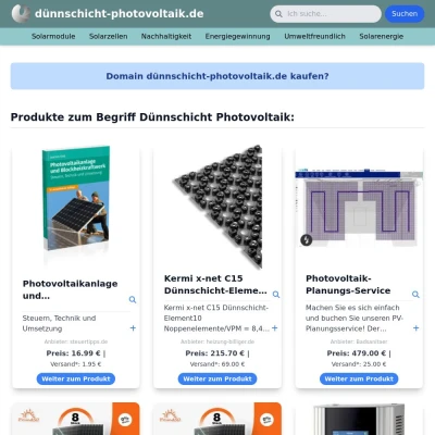 Screenshot dünnschicht-photovoltaik.de