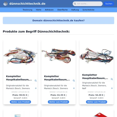 Screenshot dünnschichttechnik.de