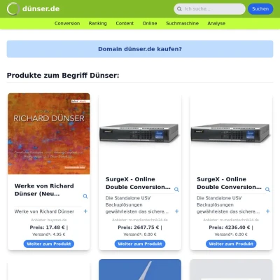 Screenshot dünser.de