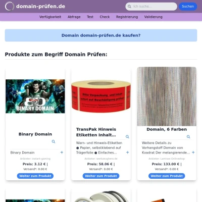 Screenshot domain-prüfen.de