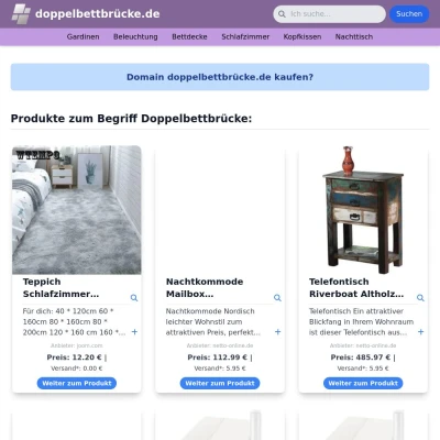 Screenshot doppelbettbrücke.de