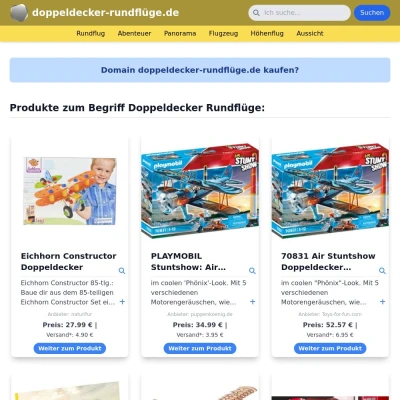 Screenshot doppeldecker-rundflüge.de