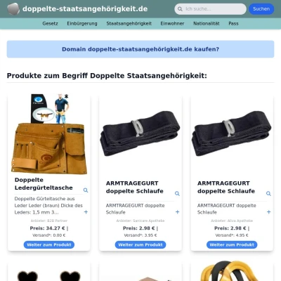 Screenshot doppelte-staatsangehörigkeit.de