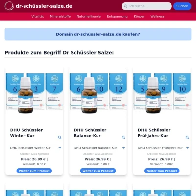 Screenshot dr-schüssler-salze.de