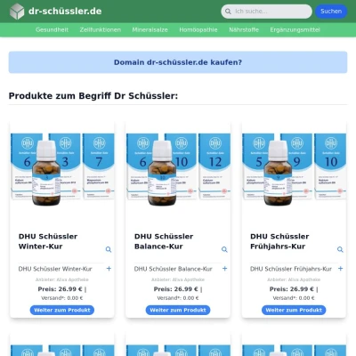 Screenshot dr-schüssler.de