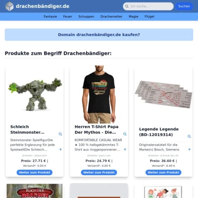 Screenshot drachenbändiger.de