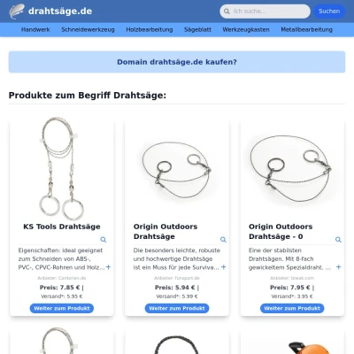 Screenshot drahtsäge.de