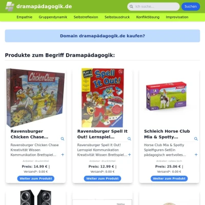 Screenshot dramapädagogik.de