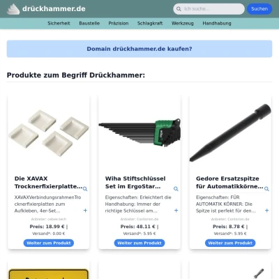 Screenshot drückhammer.de