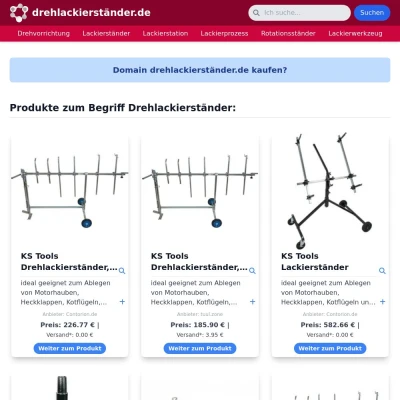 Screenshot drehlackierständer.de