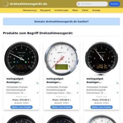 Screenshot drehzahlmessgerät.de