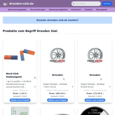 Screenshot dresden-süd.de