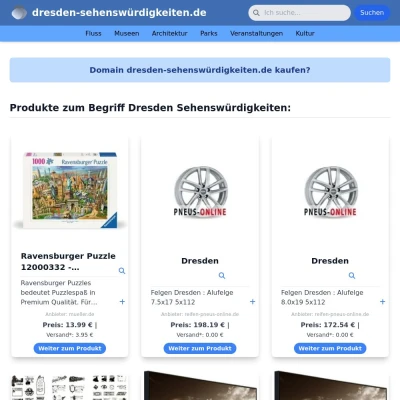 Screenshot dresden-sehenswürdigkeiten.de