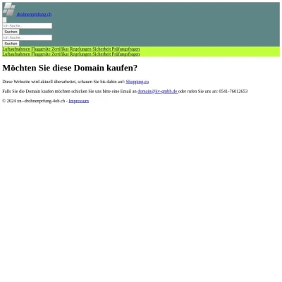 Screenshot drohnenprüfung.ch