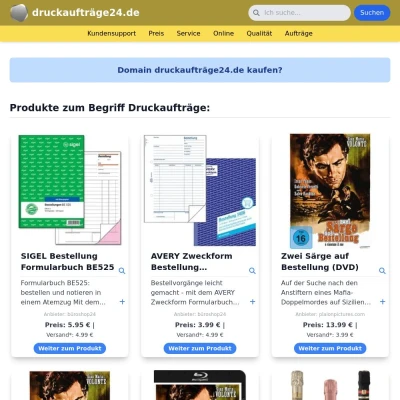 Screenshot druckaufträge24.de