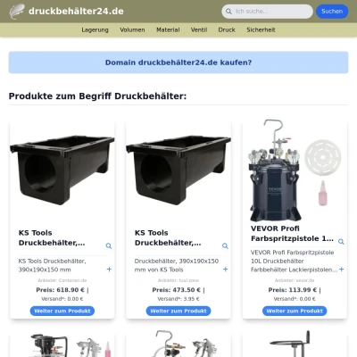 Screenshot druckbehälter24.de