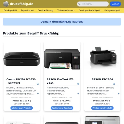 Screenshot druckfähig.de