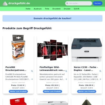 Screenshot druckgefühl.de