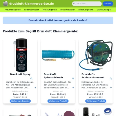 Screenshot druckluft-klammergeräte.de