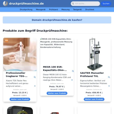 Screenshot druckprüfmaschine.de