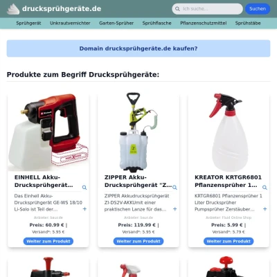 Screenshot drucksprühgeräte.de