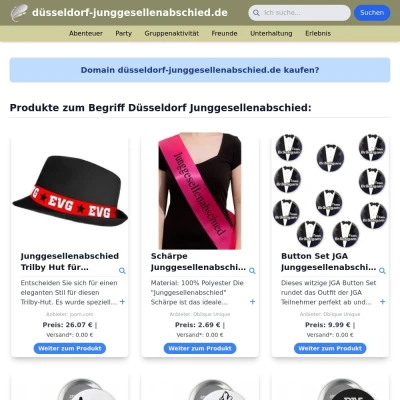 Screenshot düsseldorf-junggesellenabschied.de