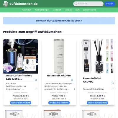 Screenshot duftbäumchen.de