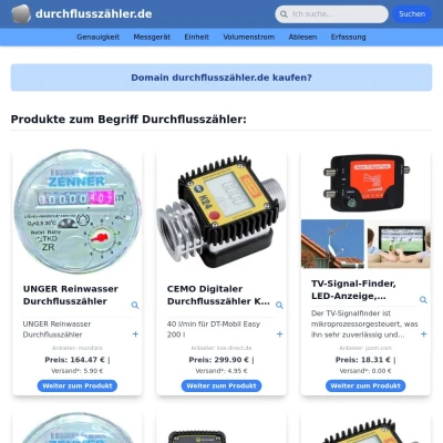 Screenshot durchflusszähler.de
