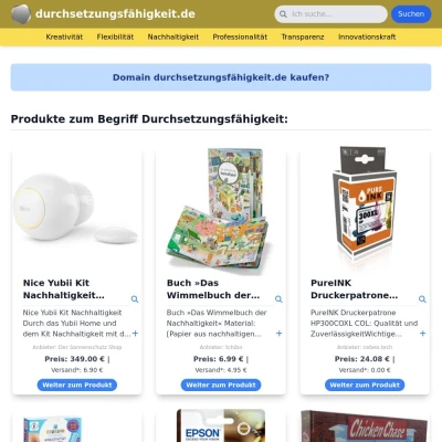 Screenshot durchsetzungsfähigkeit.de