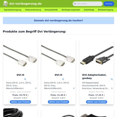 Screenshot dvi-verlängerung.de