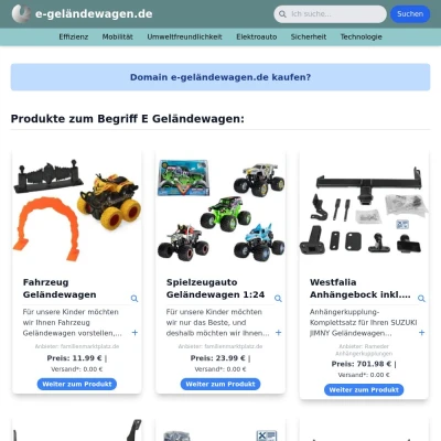 Screenshot e-geländewagen.de