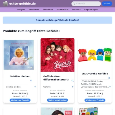 Screenshot echte-gefühle.de