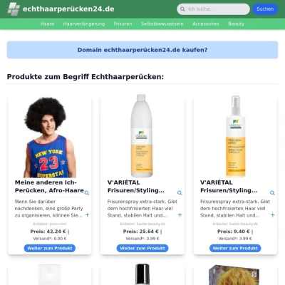 Screenshot echthaarperücken24.de