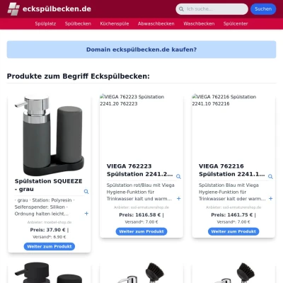 Screenshot eckspülbecken.de