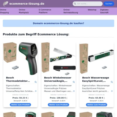 Screenshot ecommerce-lösung.de