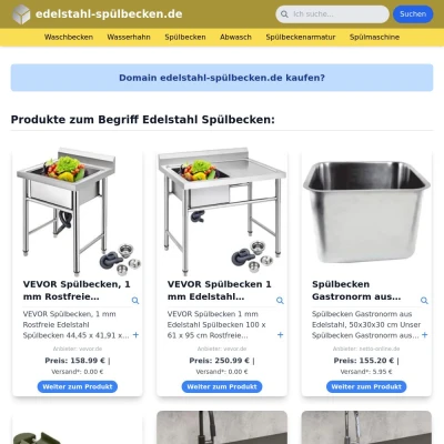 Screenshot edelstahl-spülbecken.de