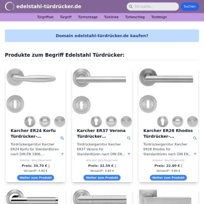 Screenshot edelstahl-türdrücker.de