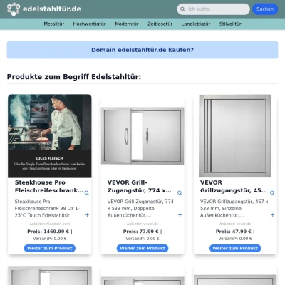 Screenshot edelstahltür.de