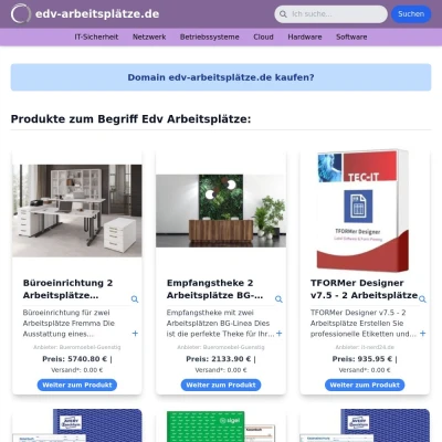 Screenshot edv-arbeitsplätze.de