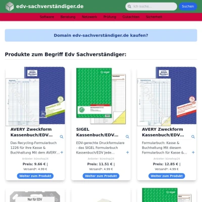 Screenshot edv-sachverständiger.de