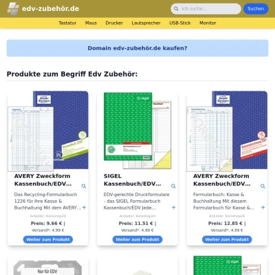Screenshot edv-zubehör.de