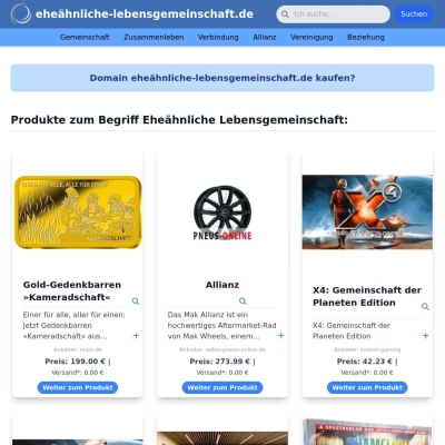 Screenshot eheähnliche-lebensgemeinschaft.de